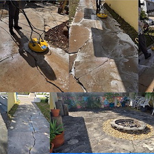 Pressure-Cleaning-Pressure-washing-of-Concrete-driveway-concrete-patio-and-firepit-located-in-West-Palm-Beach-FL-33405 0